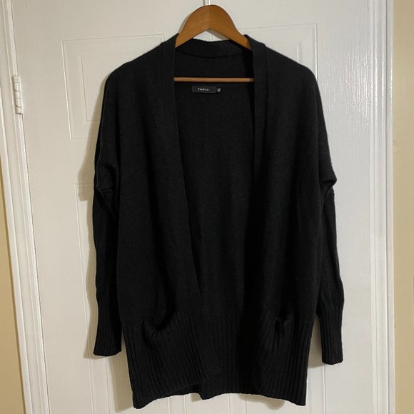 Talula Aritizia Black Cashmere Blend Pocket Cardigan - Picture 2 of 8